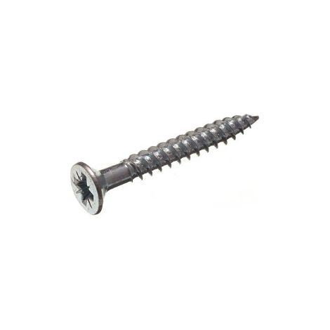 Lot de 400 vis à bois double filetage BZP en acier plaqué zinc 17,8 x 3,8 cm (1/2)