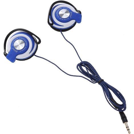 Kabelgebundene 3,5-mm-Ohrbügel-Kopfhörer mit Ohrbügel für MP3-Player und Computer (Blau) (1/3)
