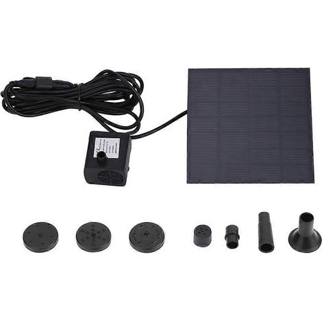 Pompes à eau solaires adaptées aux bassins de jardin, pompes de fontaine submersibles à moteur sans balais, fonctionnement silencieux, économes en énergie et étanches. (1/5)