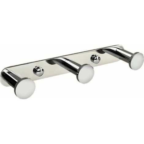 Gancho para toallas, Ganchos para toallas, Gancho de pared, Perchero, Toallero, Gancho de baño de pared en acero inoxidable cromado, Ganchos para baño y cocina, 3 piezas, Enso (1/5)