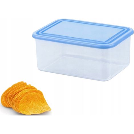 Curver Contenitore per alimenti con coperchio, 0,8 L, contenitore in plastica freezer, lavabile in lavastoviglie, rettangolare (1/5)