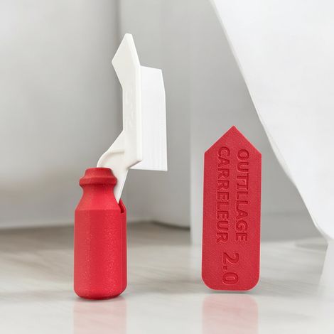 Kit à Lisser Joint Carrelage Spatule Silicone + Cale Pro Finition Parfaite Outillage Carreleur 2.0