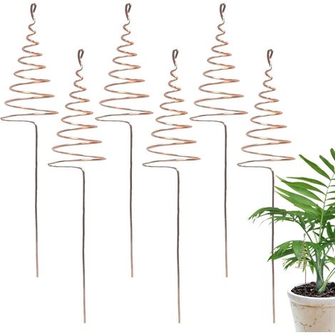 Kupferstäbe für den Garten 6 Stück Spiralspitzen Zur Unterstützung Von  Outdoor Elektrokultur Gartenpflanzenstäbe Für Garten, Hof, Hinterhof, Rasen, Bauernhof, , Gemüse- und Blumenwachst (1/5)