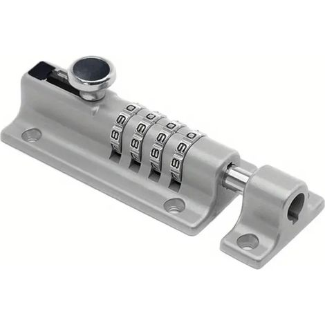 Boulon de verrouillage coulissant 1 pièce, verrou combiné de sécurité à boulon de baril combiné, verrou coulissant de sécurité de porte (1/5)
