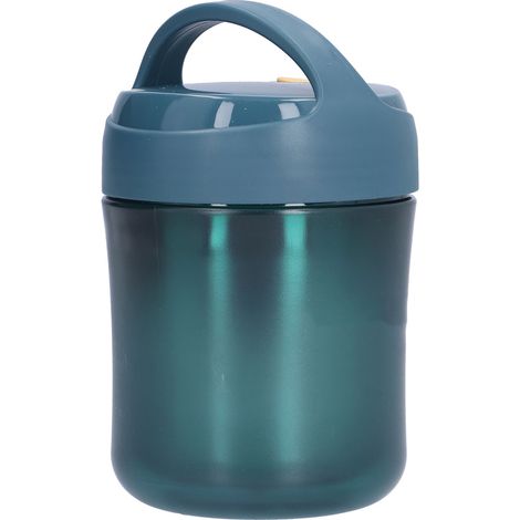 Boîte isotherme 500 ml en acier inoxydable 304 et silicone étanche, idéale pour garder au chaud les soupes (bleu). (1/5)
