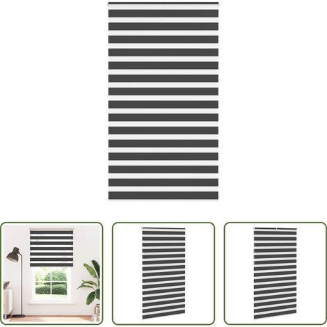 Doppelrollo - Doppelrollo Schwarz 135x230 cm Stoffbreite 130,9 cm Polyester (1/5)