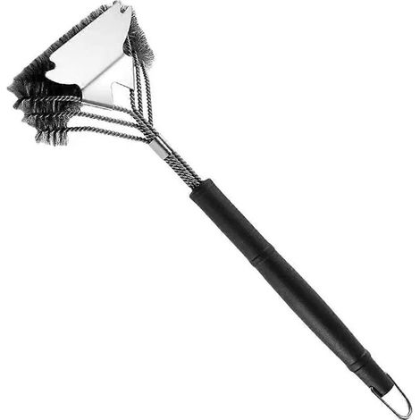 Grillbürste aus Edelstahl mit rutschfestem Griff (1/5)
