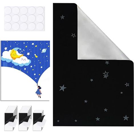 Store Occultant 1.45x1m Rideau Occultant Revêtement Argent Isolation Thermique Tissu Occultant Fenêtre Maison Voyage (1/5)