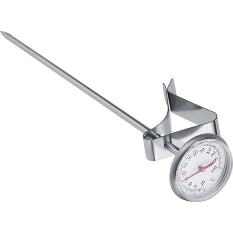 Thermomètre à lait en acier inoxydable -10110℃ Accessoires pour mousseur à café faciles à nettoyer (1/5)
