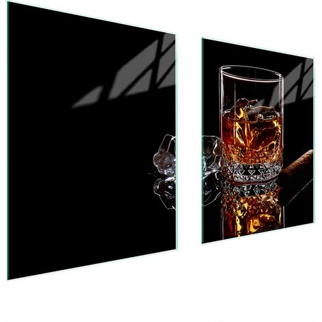 GLASSCHUTZPLATTE FÜR HERD 85x52 WHISKY (1/5)