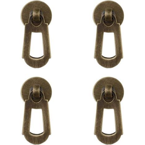 Lot de 4 petites poignées de tiroir, de fenêtre, de boîte à bijoux, de porte d'armoire, de style chinois (1/4)
