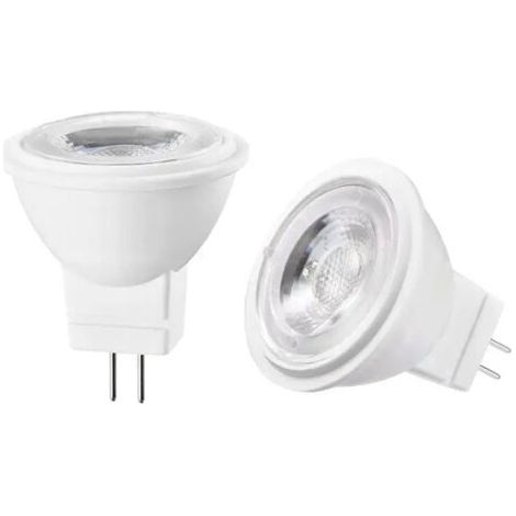 Ampoules LED COB MR11 GU4 AC/DC12V Dimmable 3W 3000K Mini lampe bi-pin 30W ampoule halogène équivalent Blanc chaud (1/5)