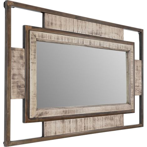 specchio in legno di Mango 76x4x122 marrone laccato HEAVY INDUSTRY 255