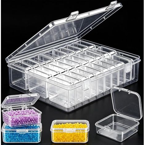 Mini Plastic Box, Small Plastic Box, 5.5 x 5.5 x 2 cm (1/5)