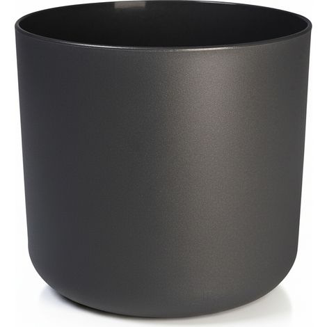 Pot de fleurs rond B.for soft Anthracite 18 cm Design Contemporain et Finition Douce - PANGIVO (1/5)