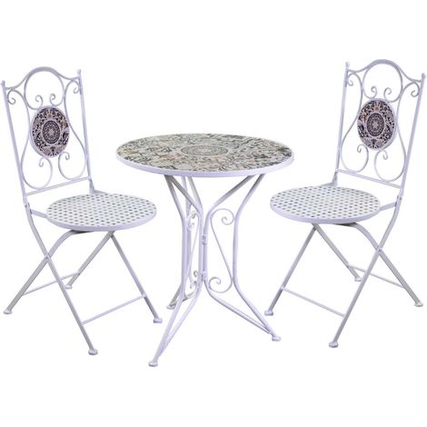 Salotto da Giardino in Metallo Bianco mod. Frigole (1/4)