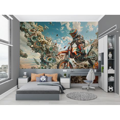 Papier peint jeux video moto - 150 x 250 cm (1/2)