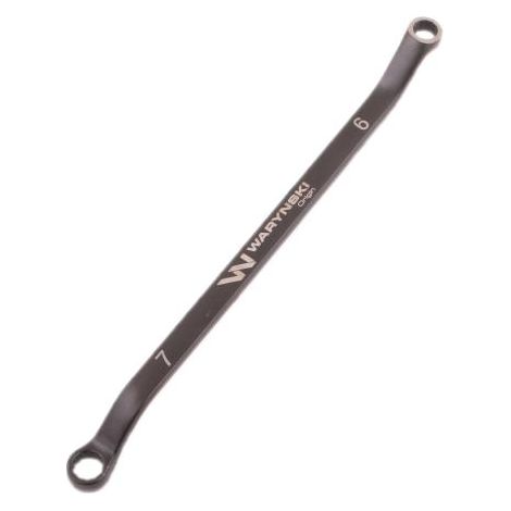 Llave de anillo acodada de 6 x 7 mm. Norma CrV ASME B107.9 Waryński (1/2)