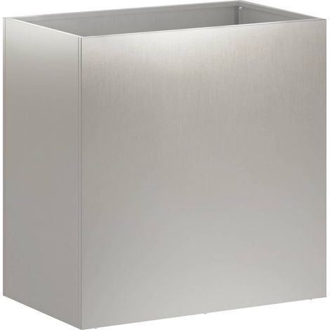 Cache-pot de jardin Argenté 50 x 30 x 50 cm Acier inoxydable vidaXL