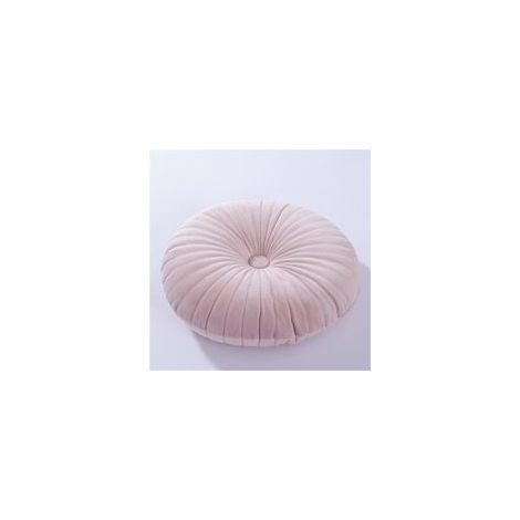 Coussin rond en velours motif citrouille – 35 cm – Convient pour salon, canapé, lit, sol (rose)