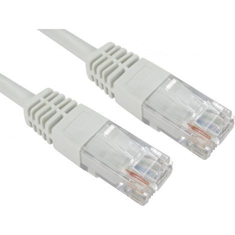Câble Ethernet catégorie 5e UTP RS PRO, Blanc, 20m PVC Avec connecteur Droit ( Prix pour 1 )