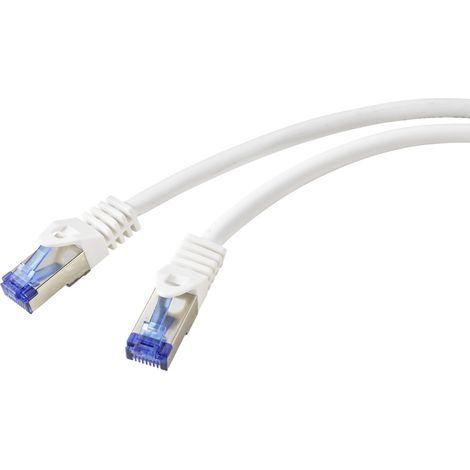 Renkforce RF-6830452 RJ45 Câble réseau, câble patch CAT 6a S/FTP 1.00 m blanc 1 pc(s) (1/4)
