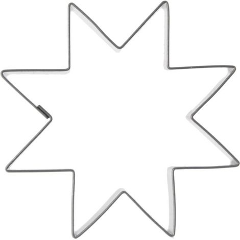 Sternförmiger Ausstecher aus Stahl für Lebkuchenteig, 6 cm