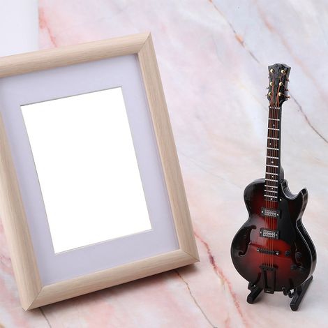 Mini Guitare Classique Décorative 5,5 Pouces avec Support et Étui - Idée Cadeau Instrument de Musique (1/5)