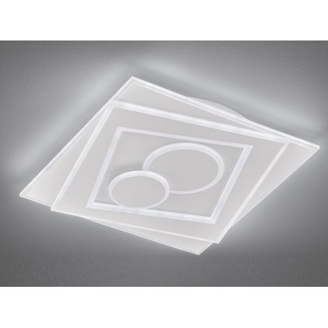 Deckenleuchte Wohnzimmerleuchte LED Dimmbar Fernbedienung Lampe 50x50 cm (1/5)