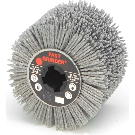 Rueda de alambre de nailon para satinador 100x100x 191 mm grano 80 Fervi NWS100