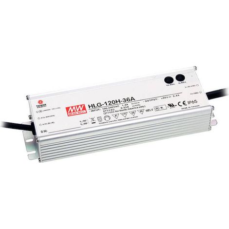 MW Mean Well HLG-120H-24A Driver per LED, Trasformatore per LED Tensione costante, Corrente costante 120 W 5 A 24 V/DC (1/3)