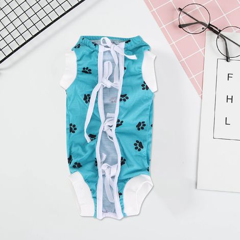 1 Combinaison de récupération, polyester, respirant, bords côtelés, abdomen protégé, pour soins postopératoires (1/5)