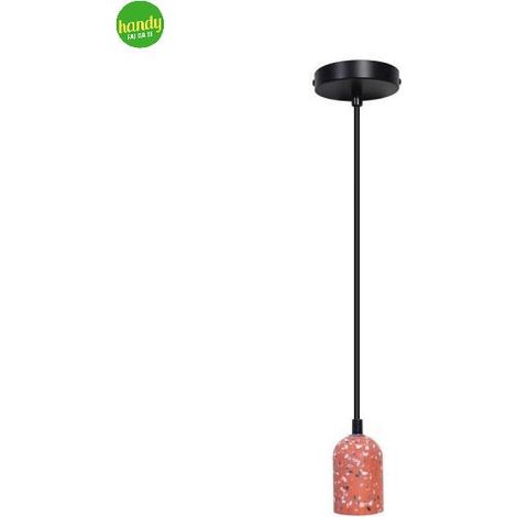 lampada a sospensione cemento rossa 1,5 mt, e27 (1/3)