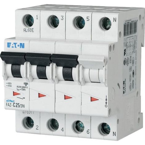 Interruttore magnetotermico 3+NC 20A 15kA AC FAZ C20/3N 278976