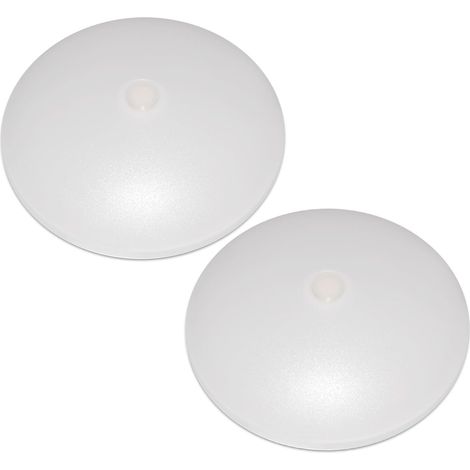 Éclairage pour Camping-car Blanc Chaud 3000K Plafonnier LED 12v avec Interrupteur Caravane Intérieur 114mm Ronde Set de 2 (1/5)