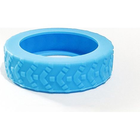 Lot de 8 couvre-roues de valise en silicone, silencieux, antidérapants, anti-chute, compatibles avec les valises et les chaises de bureau, bleus (1/4)