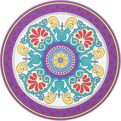 Tapis de protection en PVC pour bol de méditation musical en cristal, avec empreintes digitales.-16.5x16.5cm (1/3)