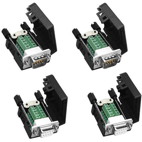 Adaptateur série RS232 D-SUB DB9 sans soudure vers port 9 broches (2 mâles + 2 femelles) (1/5)