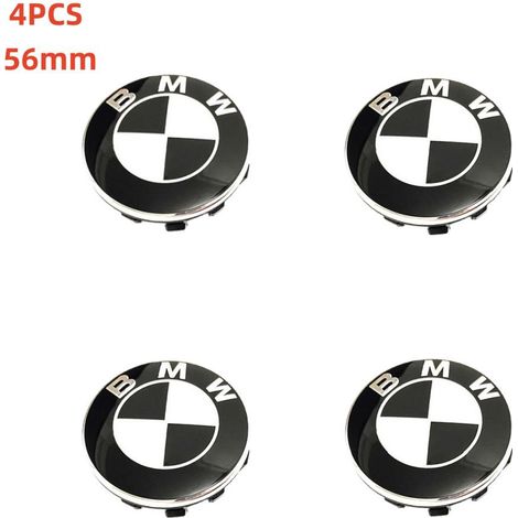 NURIA-Cache moyeu jante BMW 56mm-Enjoliveur centre roue-Convient pour le remplacement des enjoliveurs BMW-Noir et blanc (1/2)