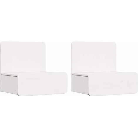 Maison Exclusive - Comodino 2 pcs Bianco 44 x 32,5 x 40 cm Legno di pino massello