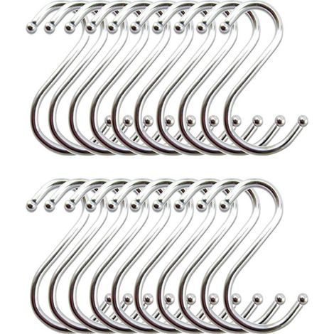 Edelstahl-S-Haken – 20er-Pack – Rostfrei und robust – Zum Aufhängen von Blumentöpfen und Gartengeräten (1/5)