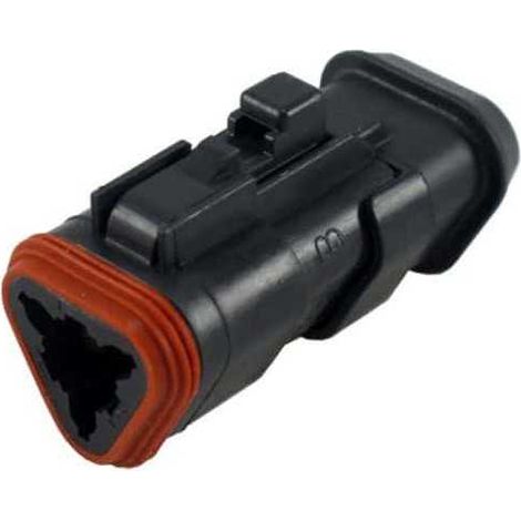 Connettore Serie DT Maschio 3 Vie Nero CE13 (1/2)