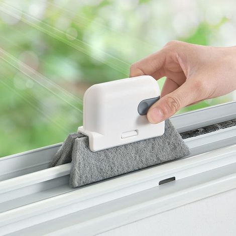 1 pièce Brosse de nettoyage universelle pour rail de fenêtre, détachant de poussière et de saleté pour les rails de fenêtre, les bor (1/4)