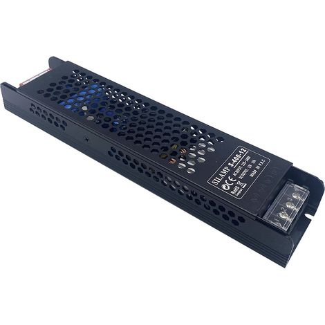 Trasformatore 12V DC 400W 33.3A IP20 per lampade strisce led 12V J7-400W (1/4)