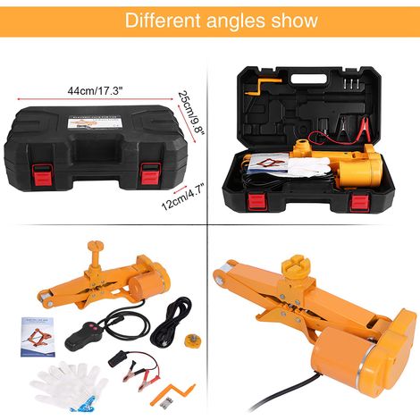 Cric électrique automobile 3 tonnes 12 V CC pour le levage de voitures, SUV, fourgonnettes et équipements d'urgence pour garages et véhicules d'urgence (1/5)