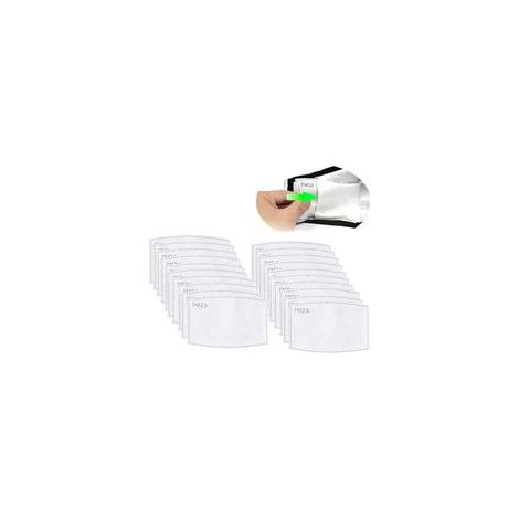 Filtres à charbon actif 5 couches, papier filtrant remplaçable (100 pièces) (1/3)
