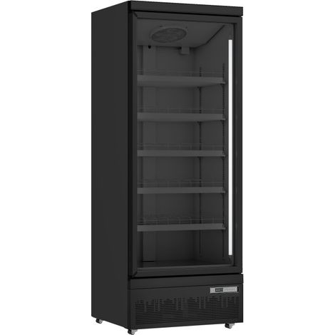 Réfrigérateur vitrine 459L 1 porte LED avec étagères réglables et contrôle numérique - Saro