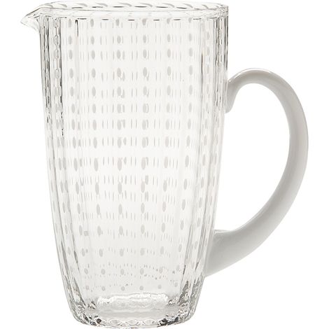 Federico de Majo Carafe collection Perle en verre transparent fait à la main artisanal design élégant pour la table Made in Italy unique
