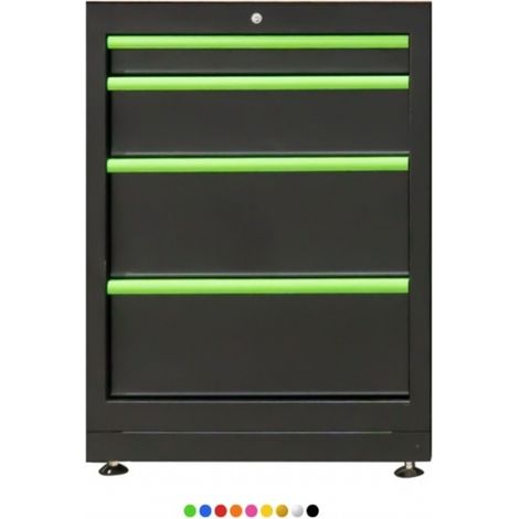 JBM 16627 Armadio con 4 cassetti per officina - Verde