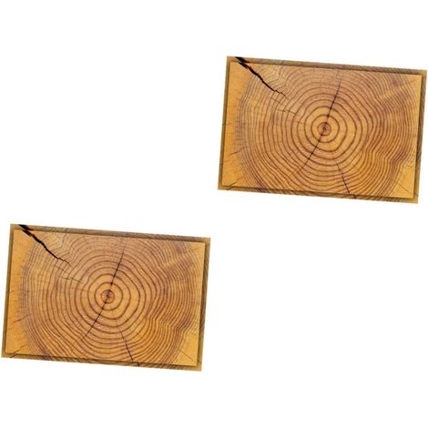 2pièces Tapis De Sol Décoratif Bois Grain Paillasson Étanche Et Antidérapant Design Créatif pour Salon Et Chambre (1/5)